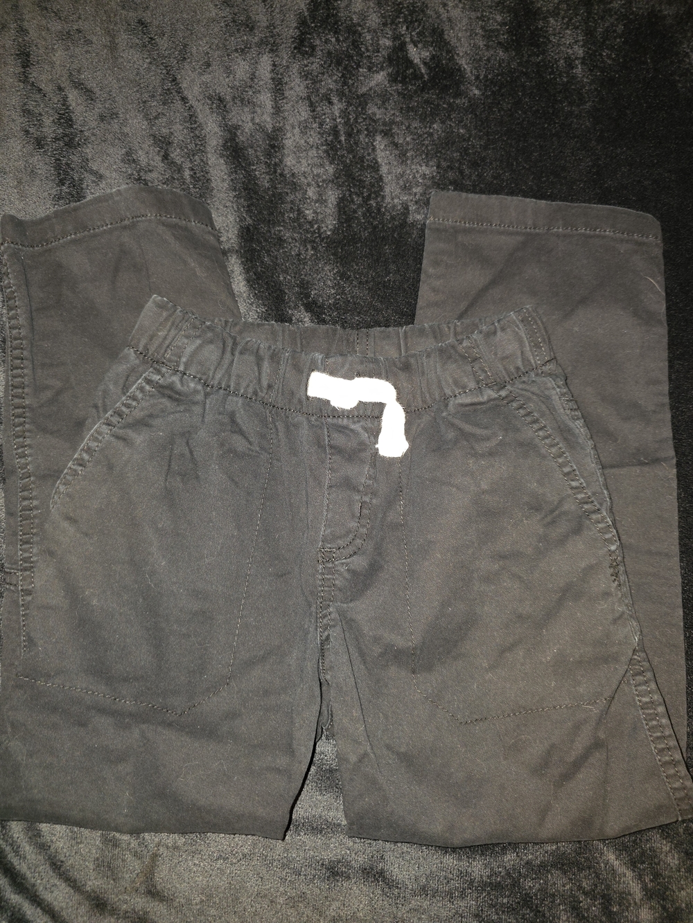 Cat & Jack Black Jogger Pants with White Drawstring